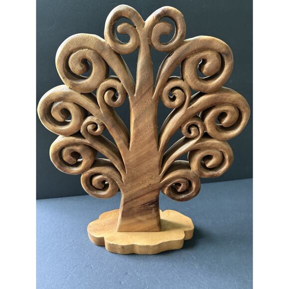Handcarved Wood Sculpture Tree Of Life Mid Century Modern Artisan Modernist MCM - Picture 2 of 7
